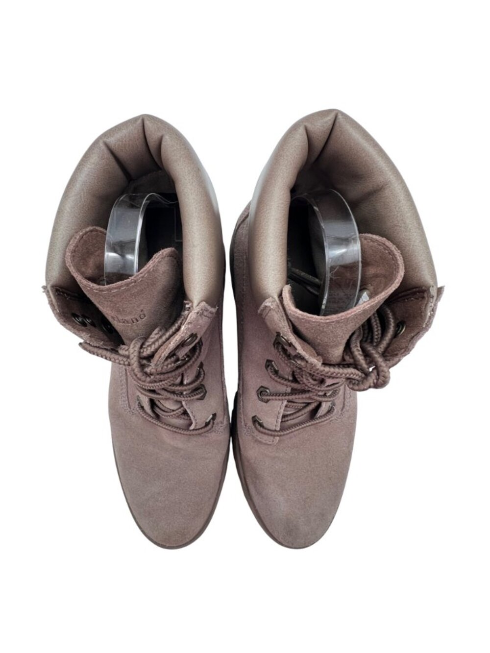Timberland Ortholite Suede Lace-Up Ankle Combat Boots Womens Size 10 US in Taupe - Picture 5 of 15